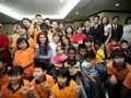 Milka speaking to students in Kuala Lumpur, Malaysia