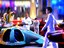 Milka as Kellie Gearbox in the movie Speed Racer